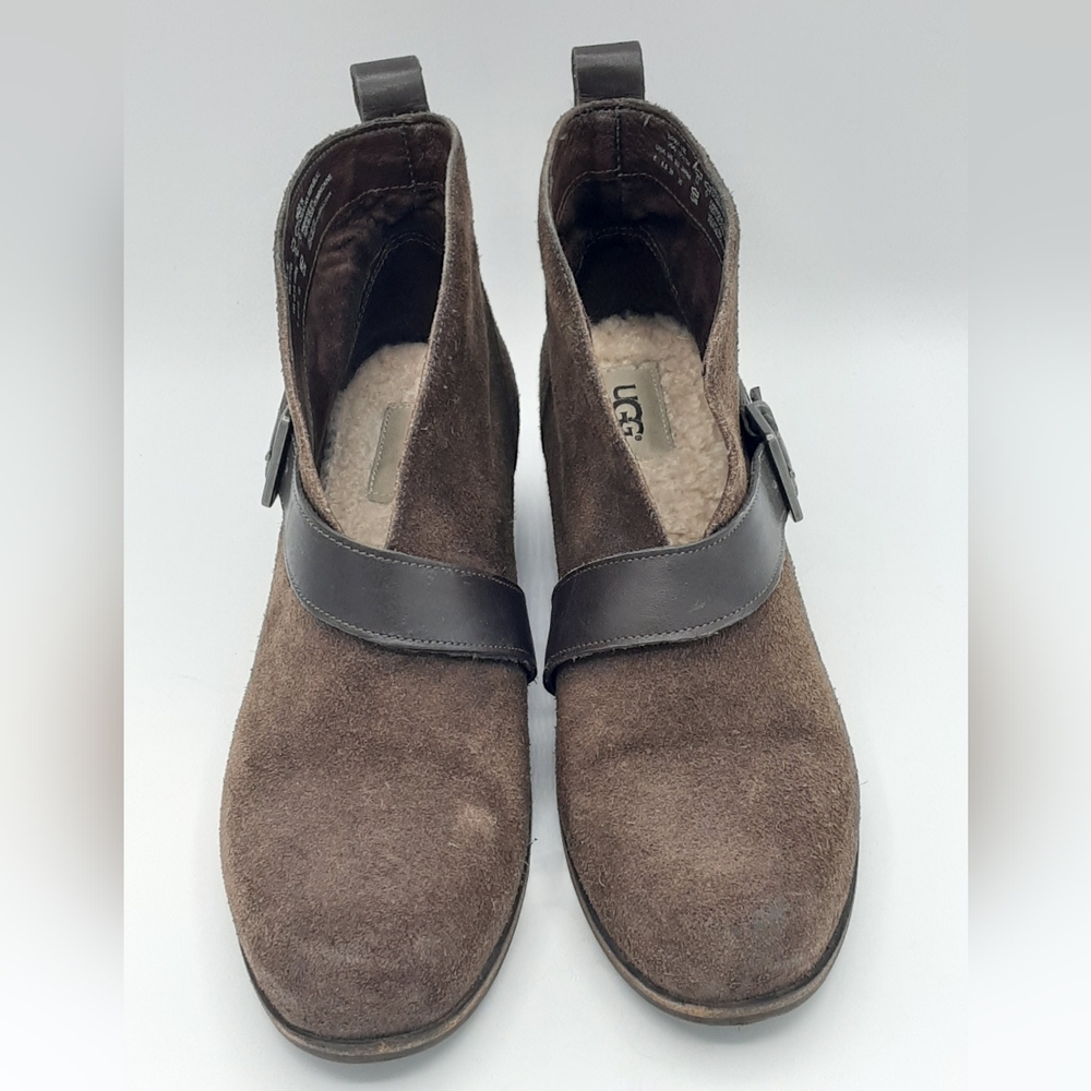 Ugg Wright Brown Suede Ankle Boot With Leather St… - image 5